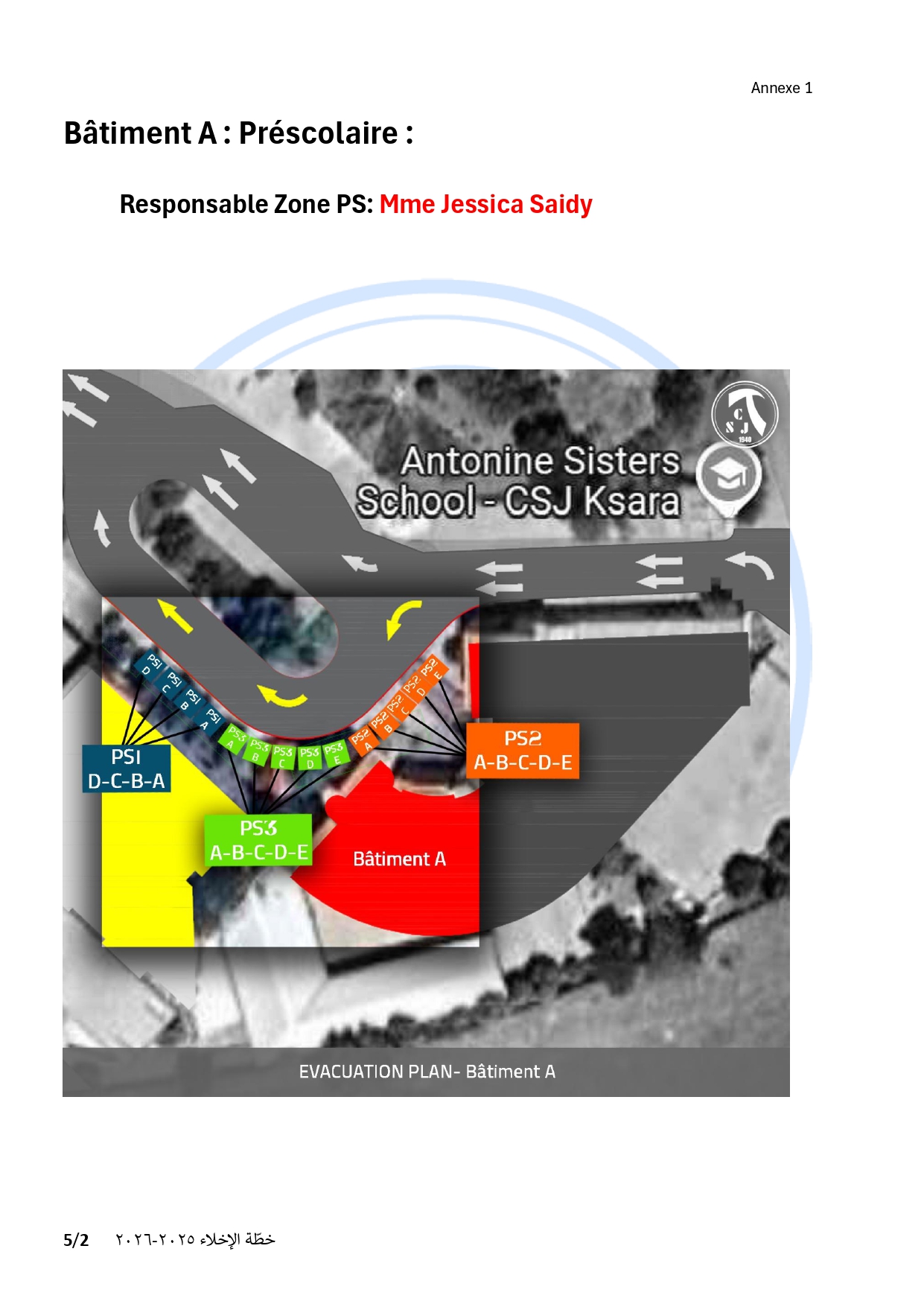 Plan d'évacuation - page