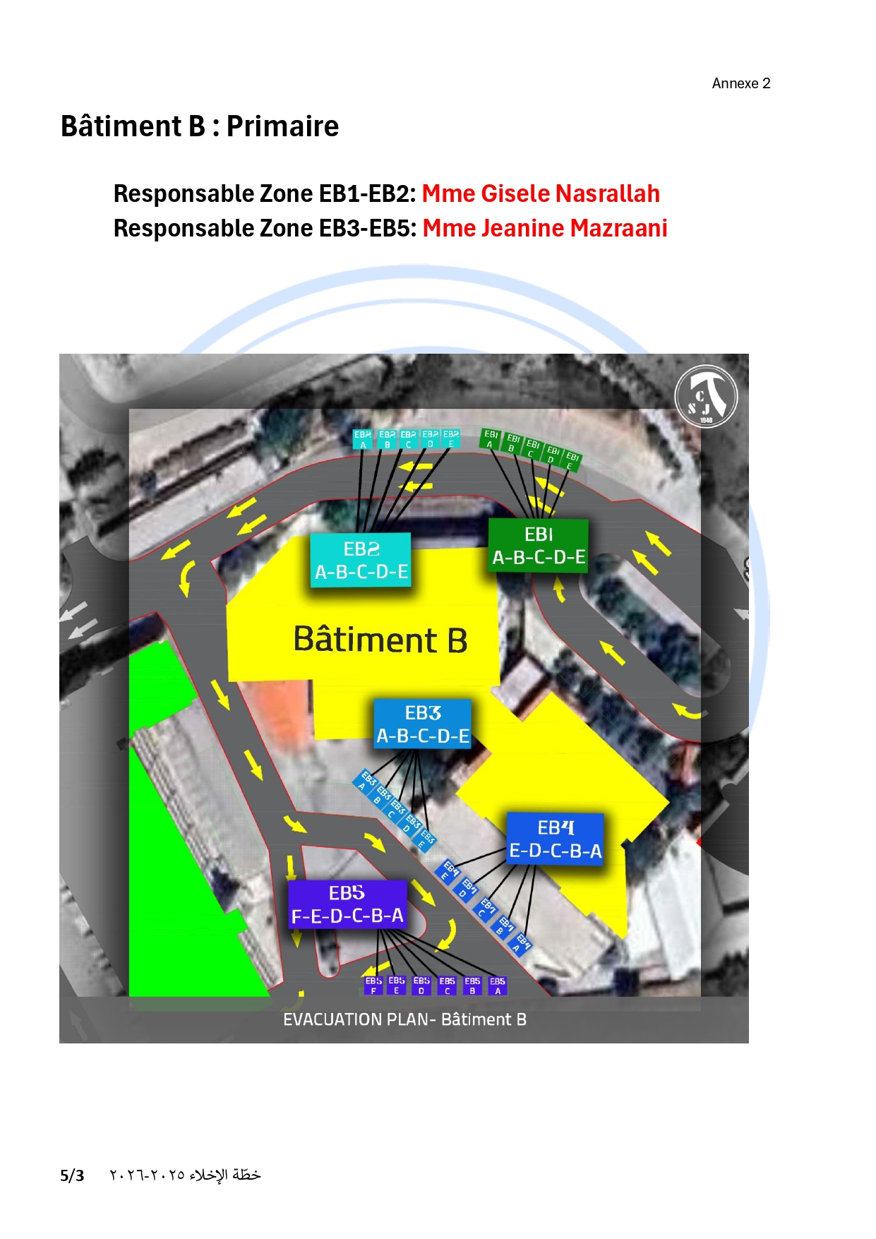 Plan d'évacuation - page